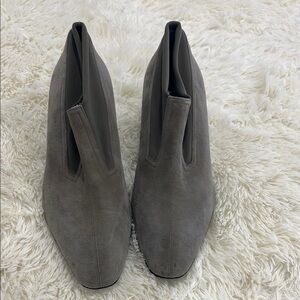Thierry Rabotin Suede Ankle Booties in Taupe